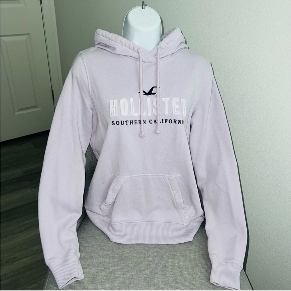 Hollister Embroidered Logo Graphic Hoodie